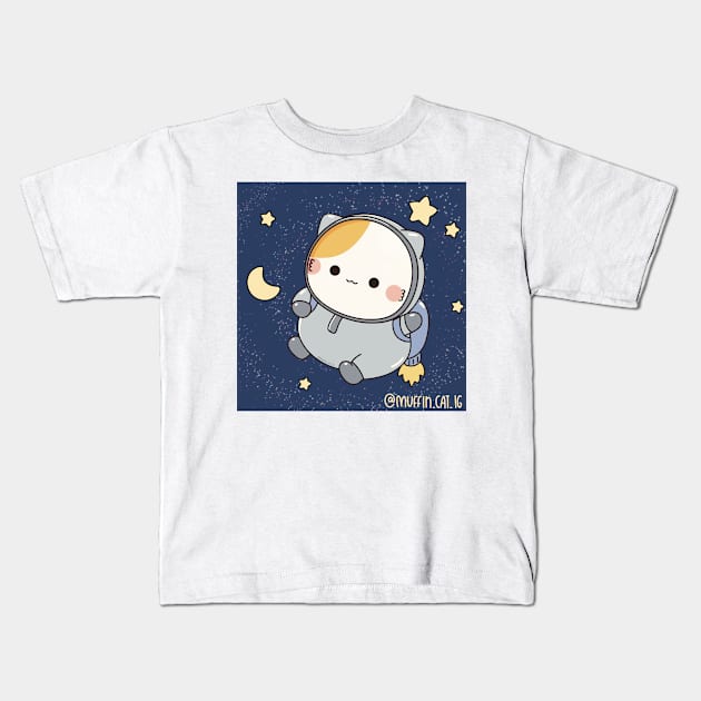 Space muffin cat astronaut Kids T-Shirt by @muffin_cat_ig